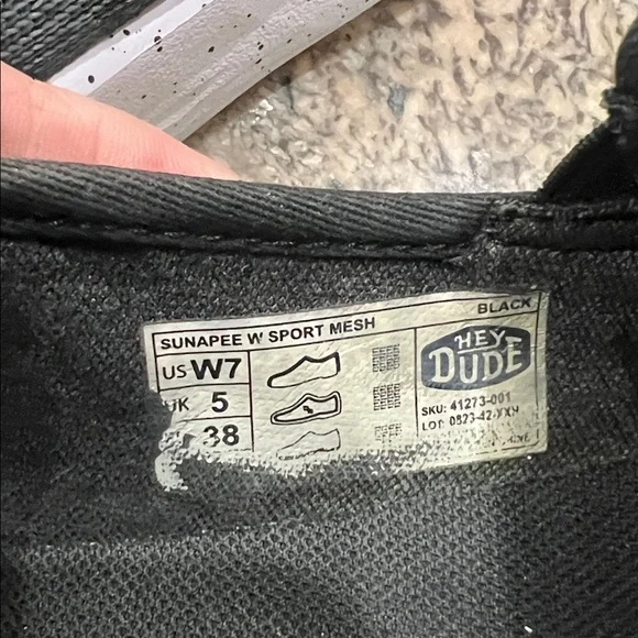 Hey Dude Black Sport Mesh Sneakers - Picture 7 of 7